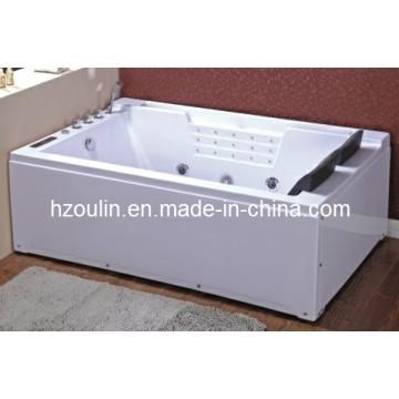 Weiße Acryl Sanitär Whirlpool Massage Badewanne (OL-672)